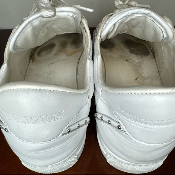 Zadig&Voltaire La Flash Women’s low top leather sneakers - Size 7 White - Picture 11 of 14